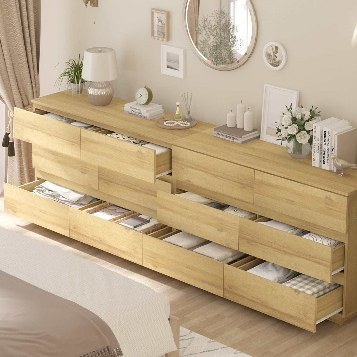Chest of Drawers 12-Drawer for Bedroom, Living Room, Closet, Hallway
