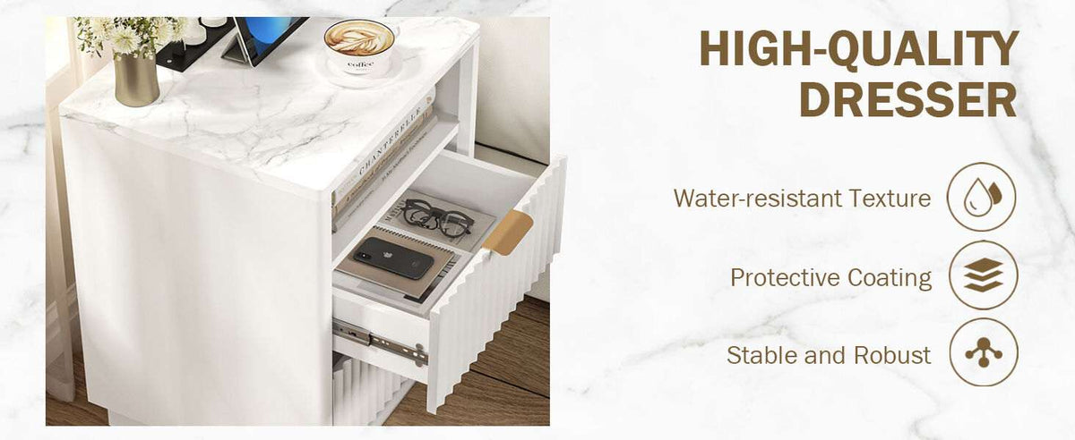 Arlo Led Bedside Table & USB Charging Station | Contemporary and Functional