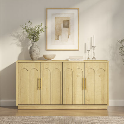 Opera Oak 4 Door Buffet Sideboard