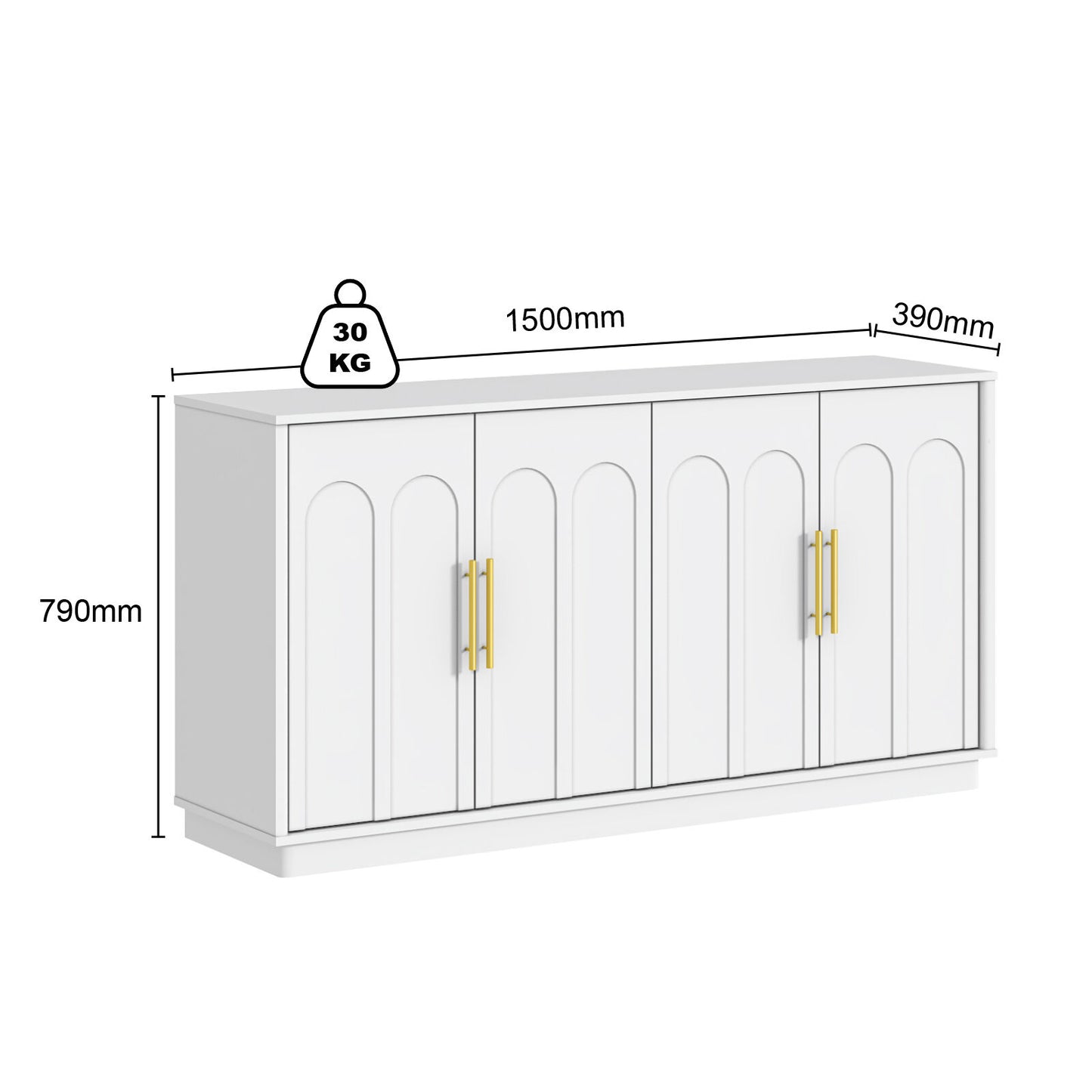 Opera 4 Door Buffet Sideboard