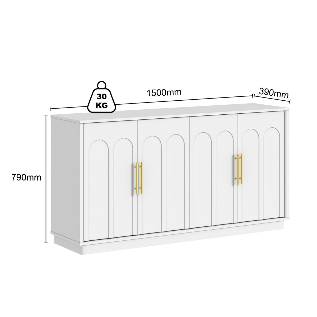 Opera 4-Door Sideboard | Stylish Living