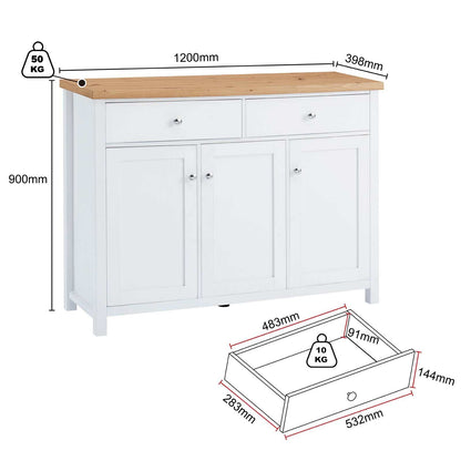 Large Sideboard Storage Cabinet with Drawers for Stylish Home Storage