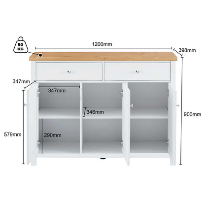 Large Sideboard Storage Cabinet with Drawers for Stylish Home Storage