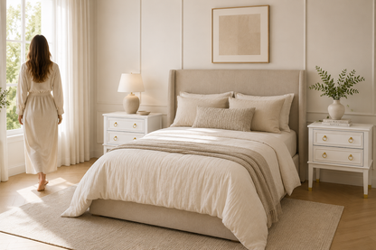 Norwood White Bedside Table