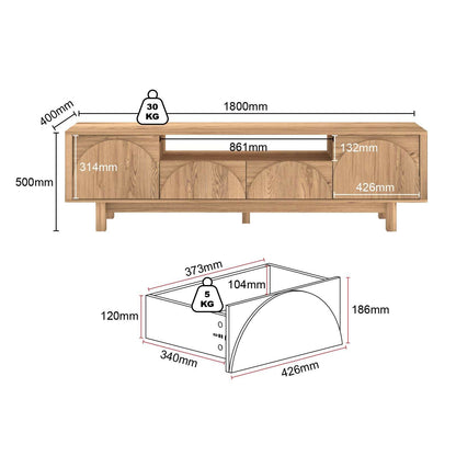 Eden Arch 180cm TV Entertainment Unit