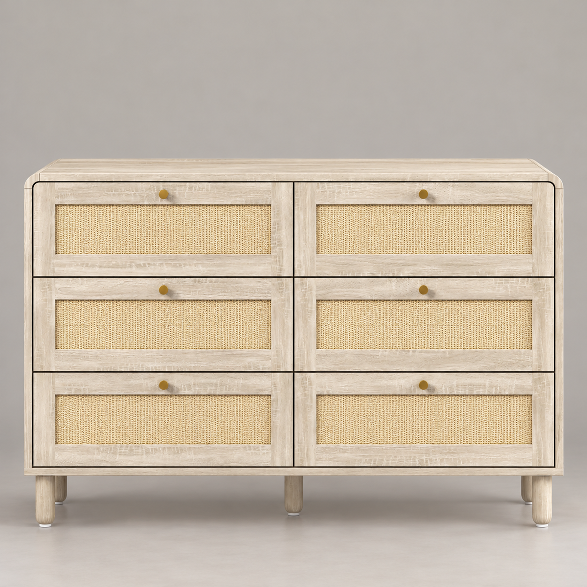 Barley 6 Drawer Rattan Dresser