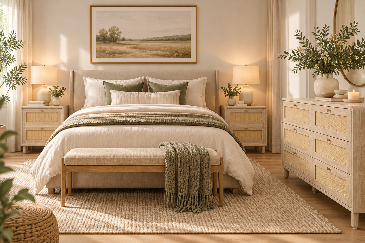 Barley 6 Drawer Rattan Dresser