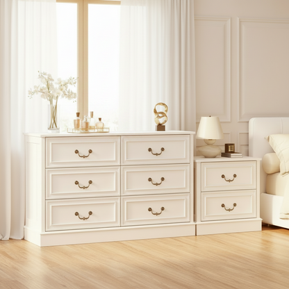 Hampton 6 Chest of Drawer + 1 Bedside