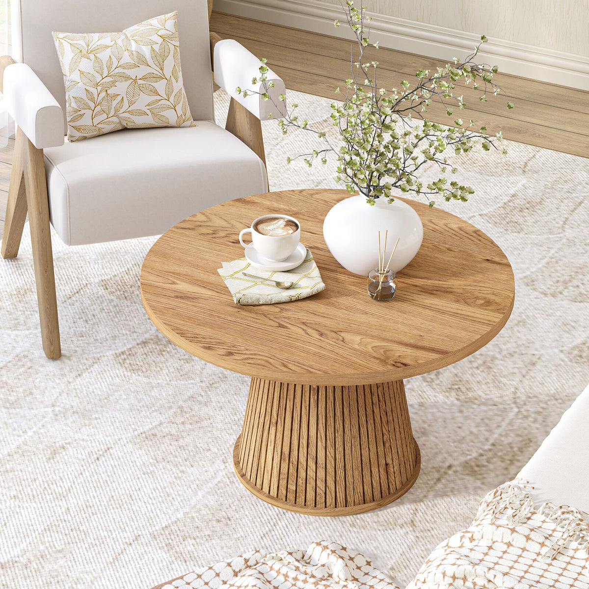 Eden Round Fluted Coffee Table | Contemporary Living