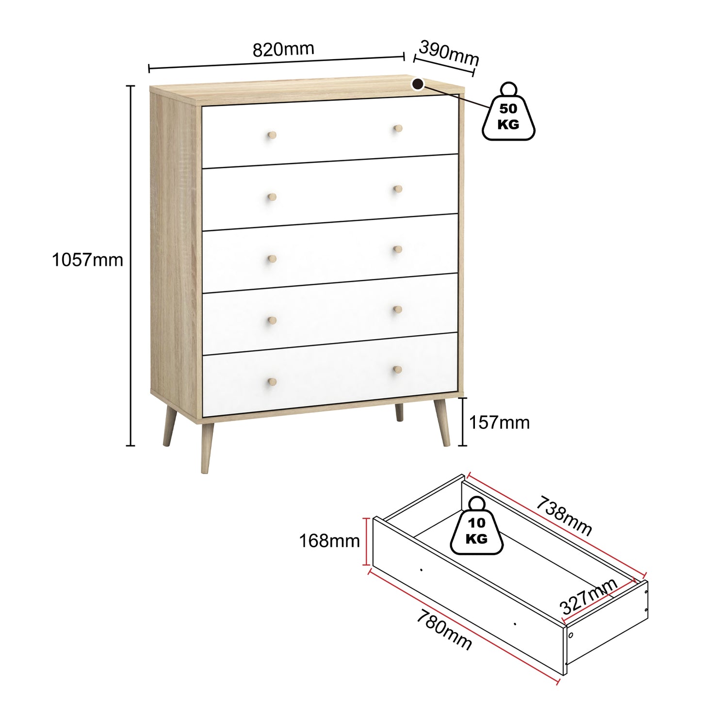 Adriana 4 piece storage set