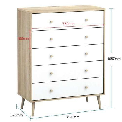5 Drawers Dresser