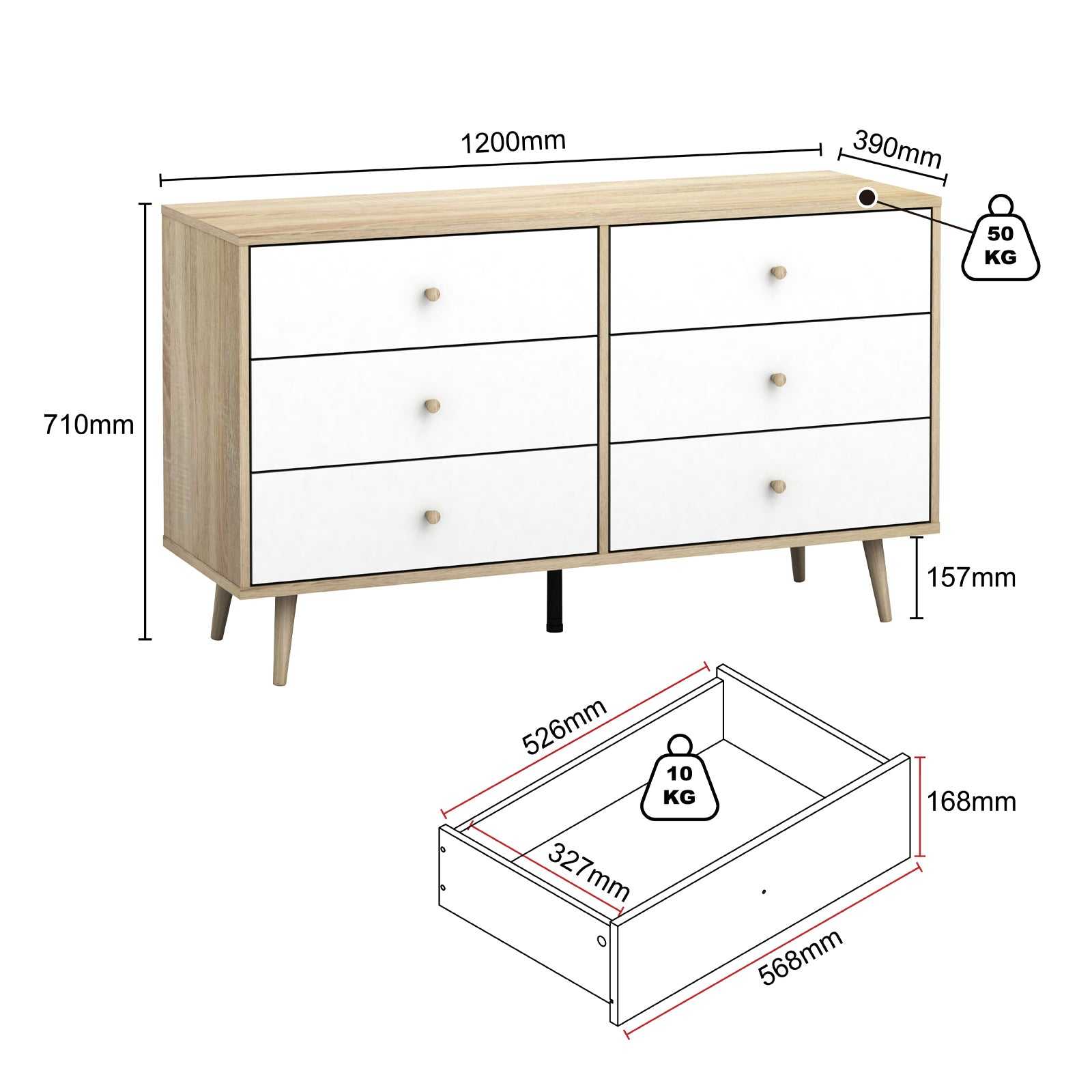 Adriana 12 Drawer Storage