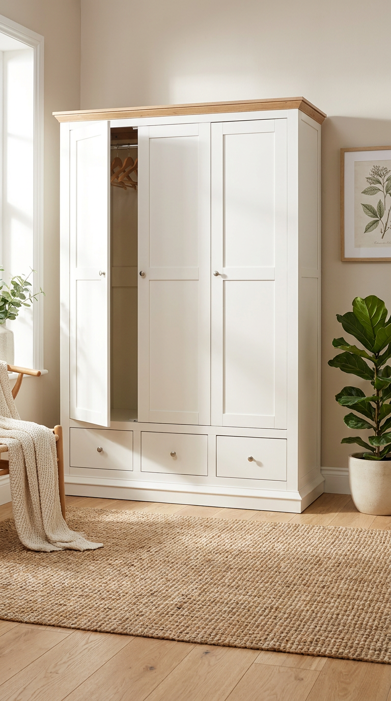 Hannah Wardrobe French Provincial 3 Door 3 Drawer Wardrobe