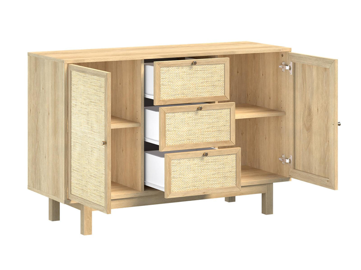 Nara Rattan 2 Doors & 3 Drawer Sideboard