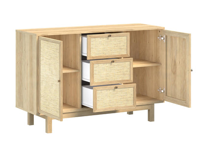 Nara Rattan Sideboard – 2 Doors, 3 Drawers