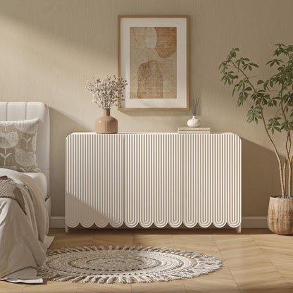 Modern radiator in a bedroom with decorative elements