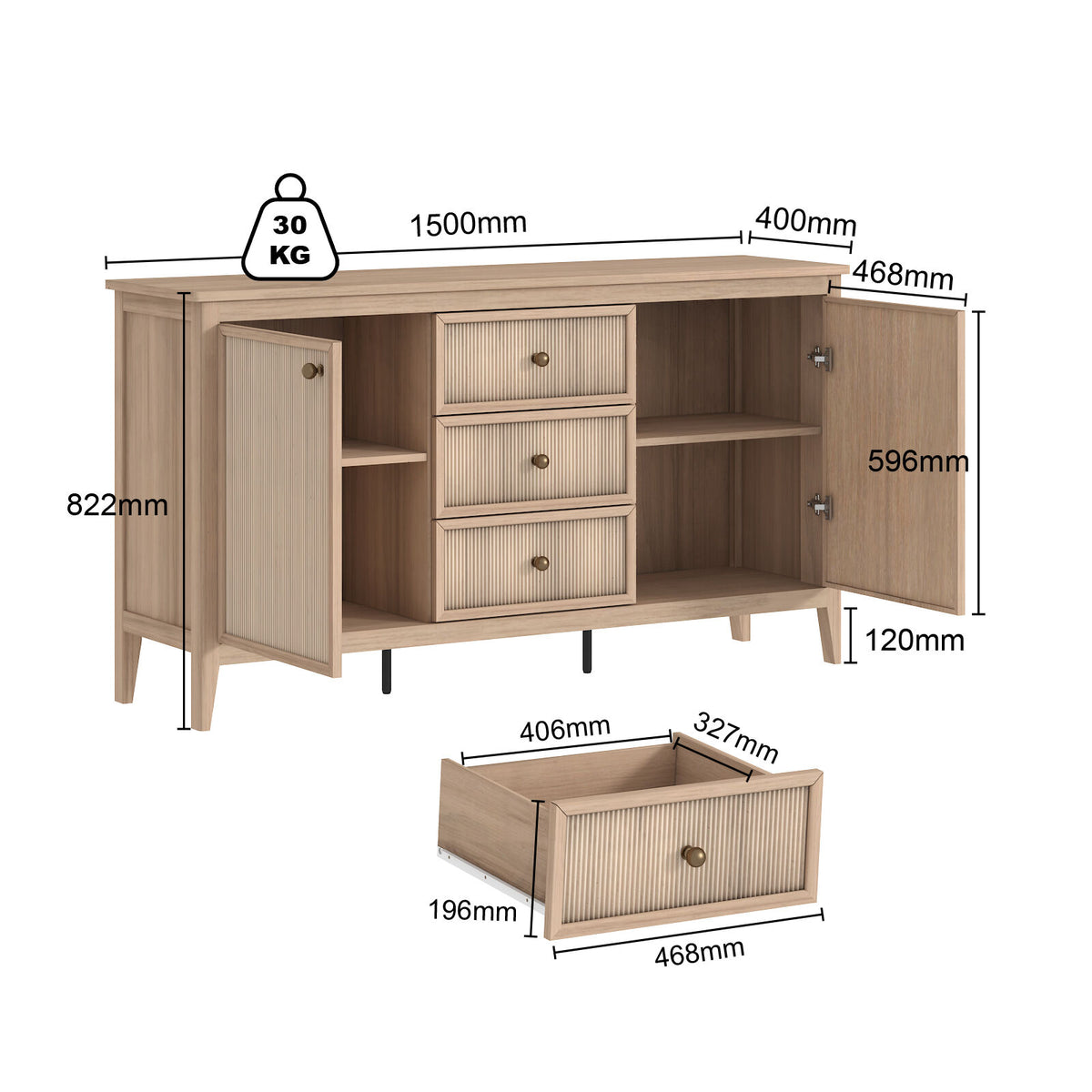 Vera 150cm Sideboard | Stylish Living