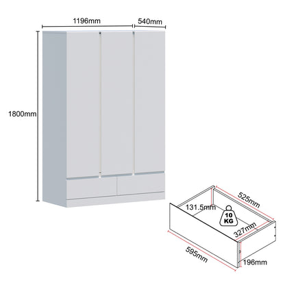 The Felix Modern Sleek Wardrobe Bundle - Maximum Bedroom Storage Solution