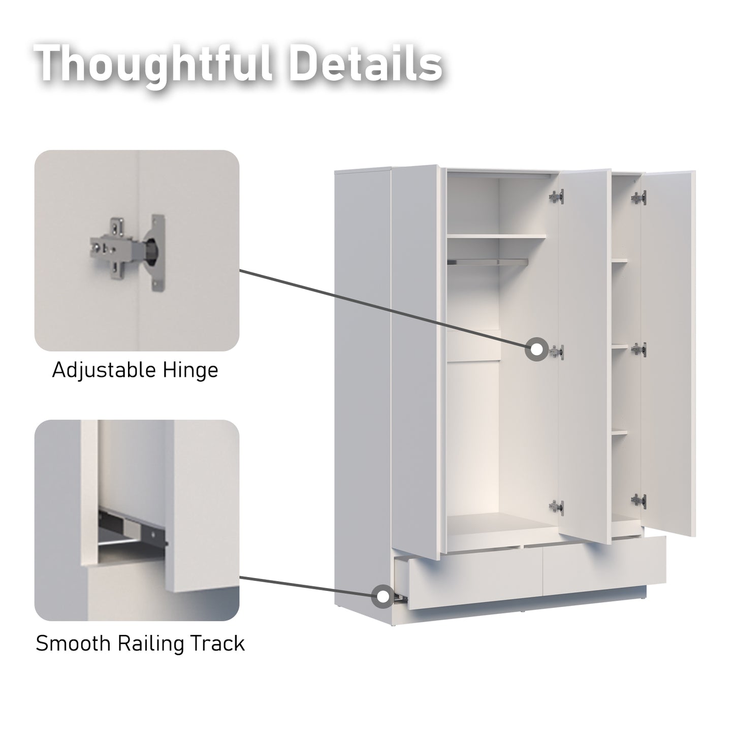 The Felix Modern Sleek Wardrobe Bundle - Maximum Bedroom Storage Solution