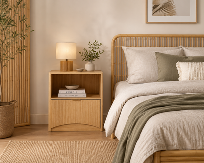 Lenore Natural Oak Bedside Table