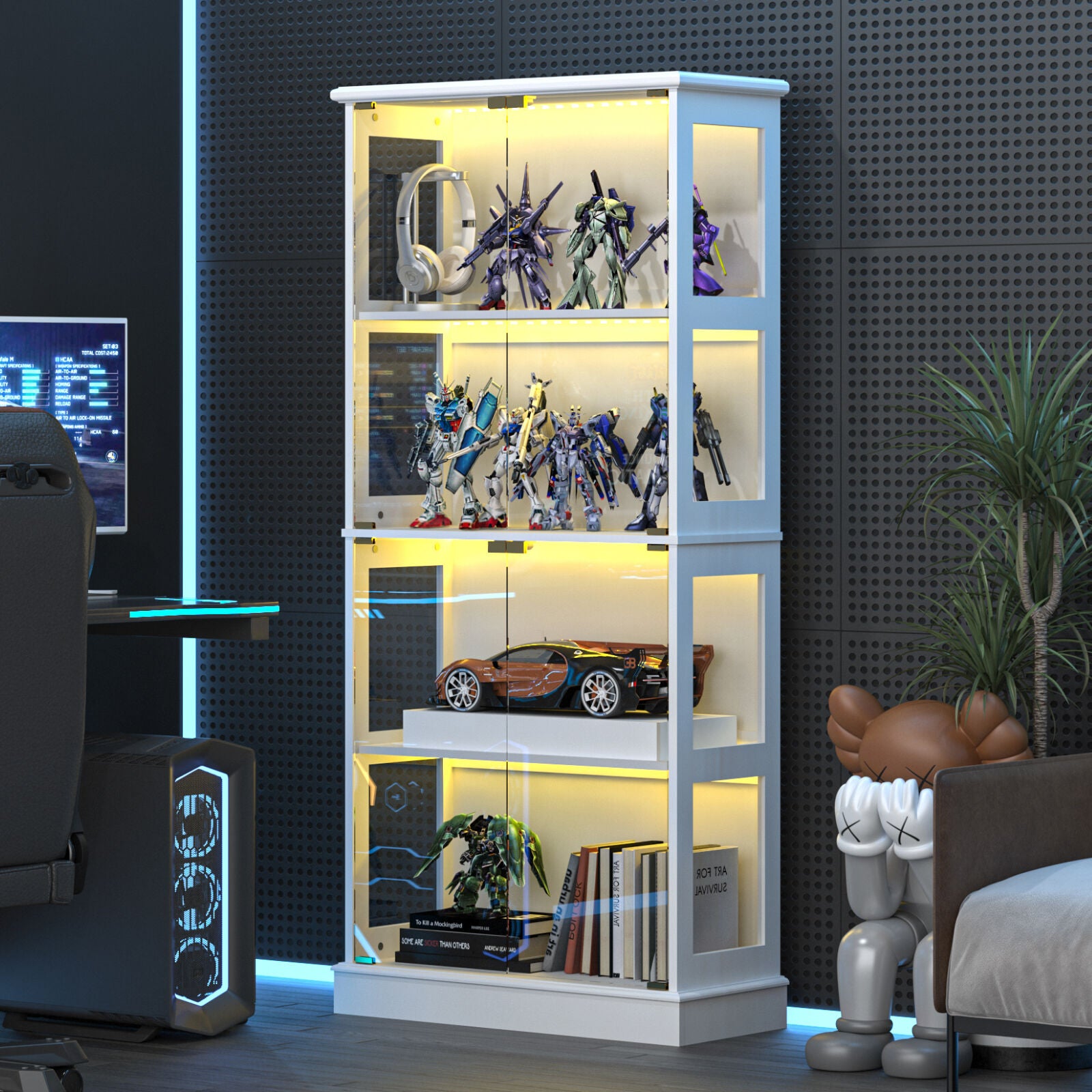 Arlo Duo LED Display Cabinet - Unique Storage Stand
