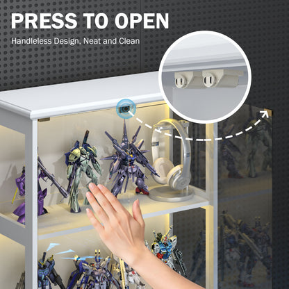 Arlo LED Display Cabinet - Tiered Shelve Storage With LED Lights