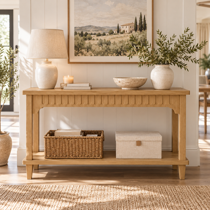 Mabel Slim Farmhouse Hallway Console Table