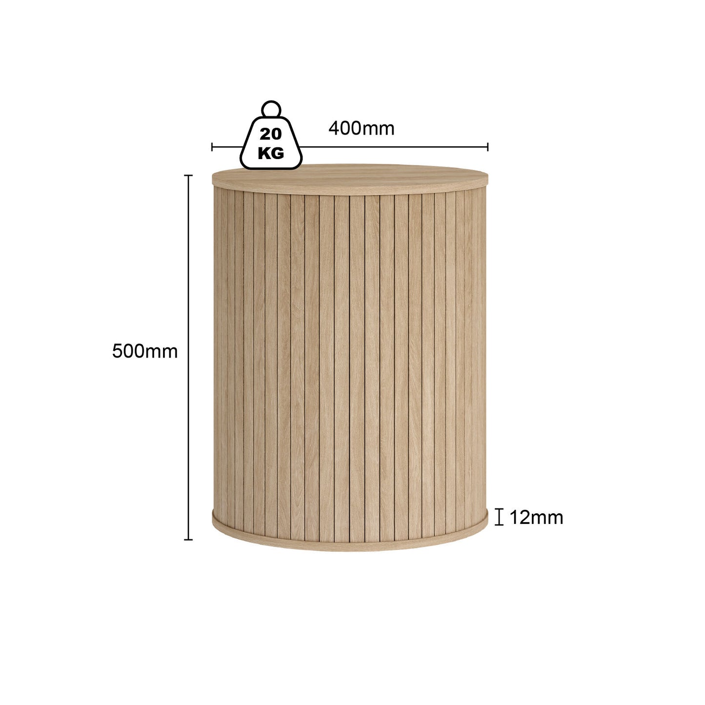 Eden Fluted Accent Table