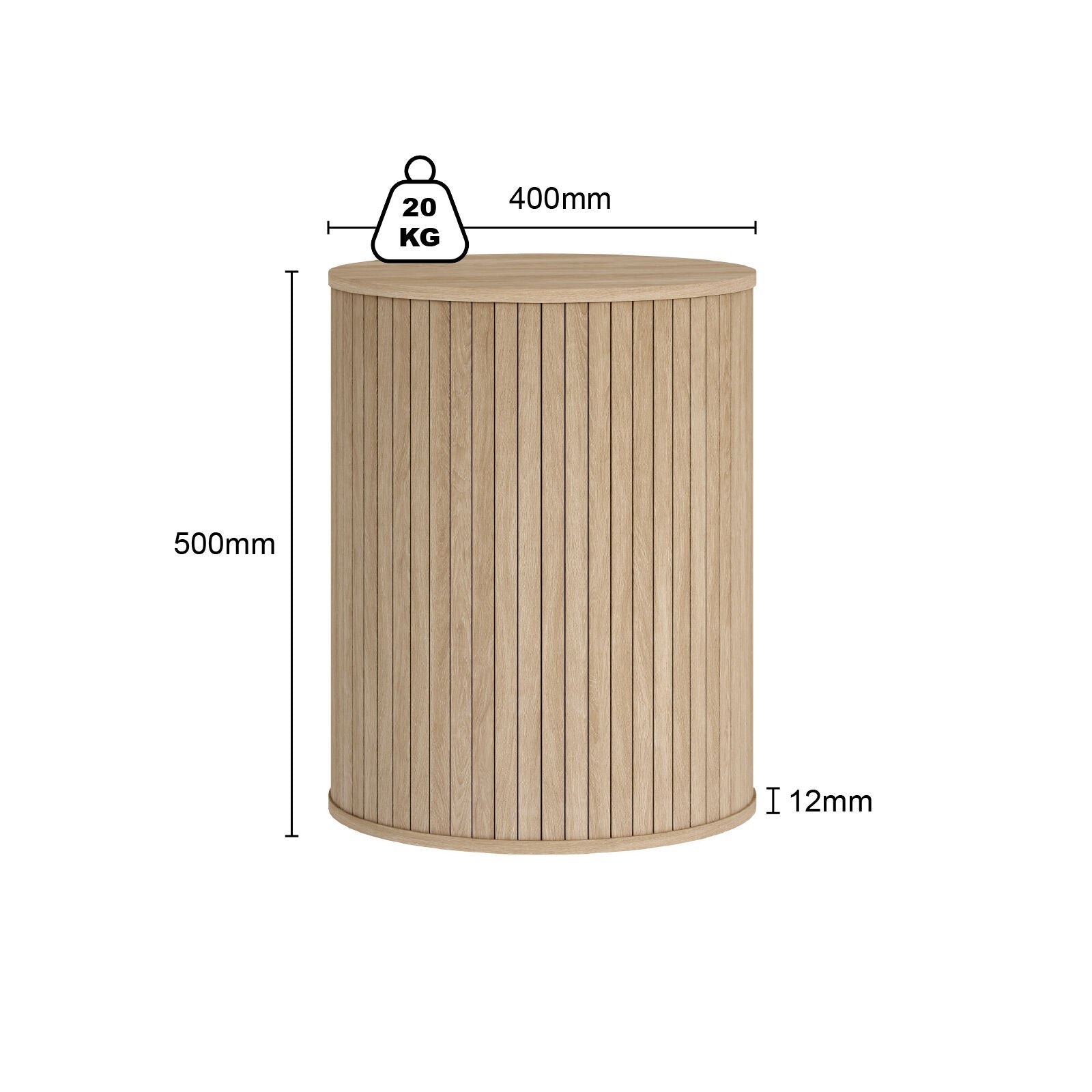 Eden Fluted Accent Table