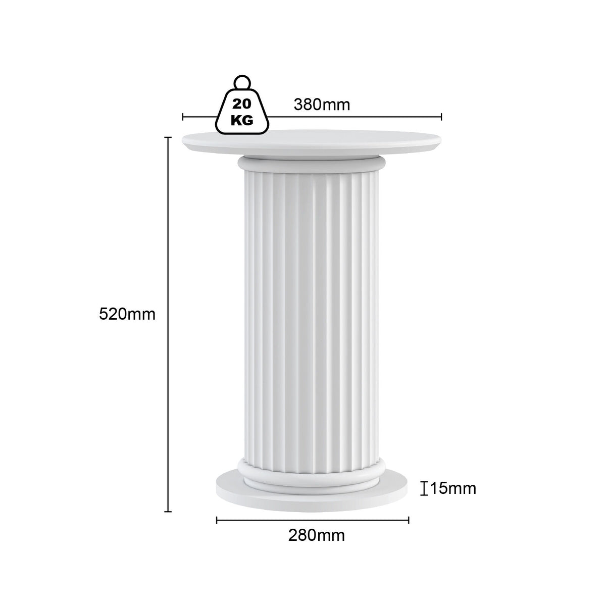 Roman Accent Side Table