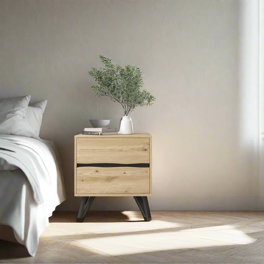Grayson 2 Drawer Bedside Table