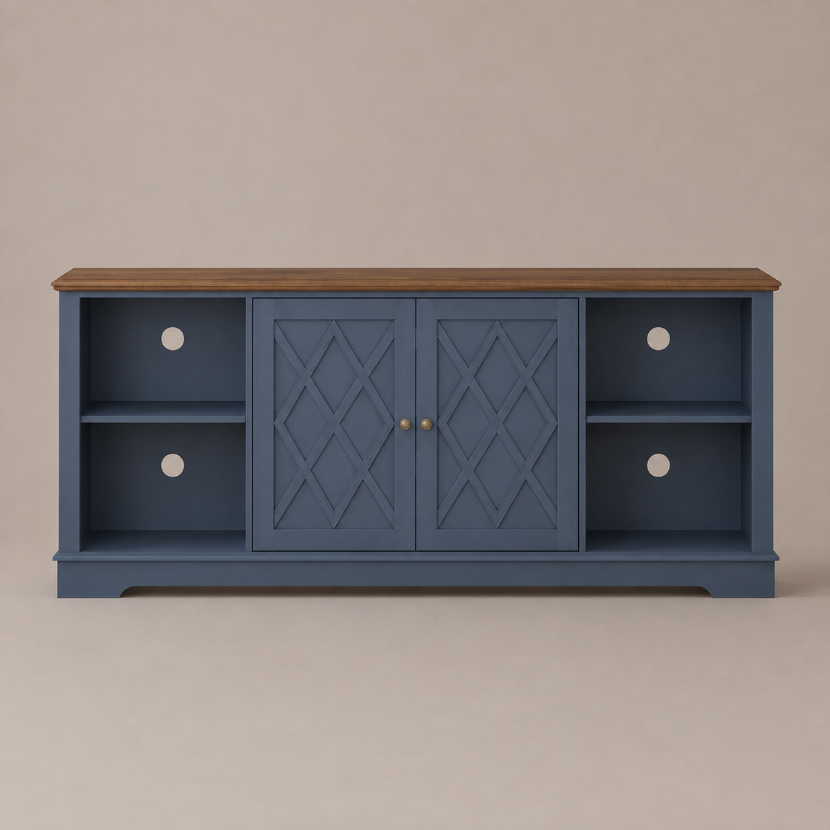 Navy TV Entertainment Unit | Blending Style and Functionality
