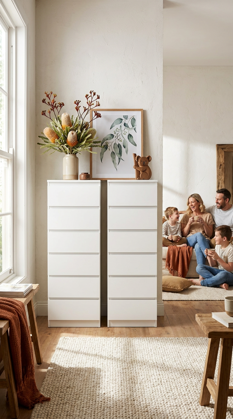 Zane 12 Chest White Dresser