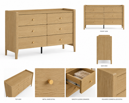 Sundrift Lowboy 6-Drawer Dresser