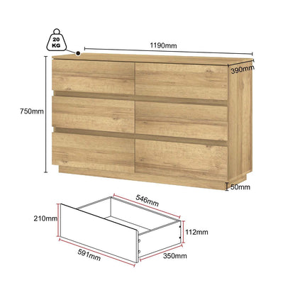 Zane Bedroom Lux Set - Duo Dresser & Bedside Tables