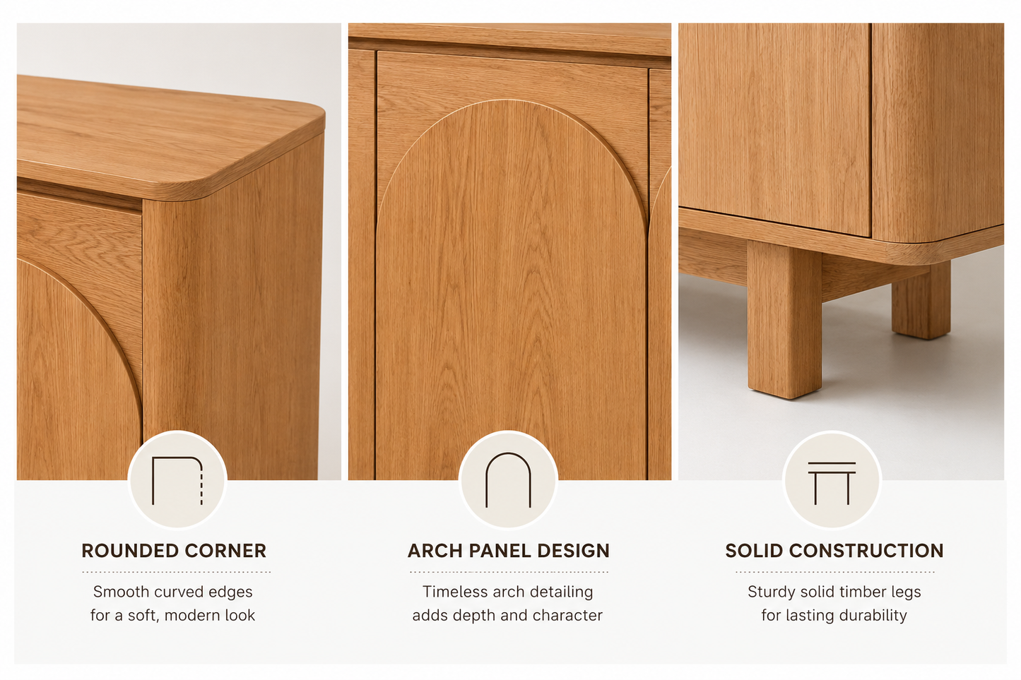 Eden Arched 4-Door Sideboard – Statement Storage