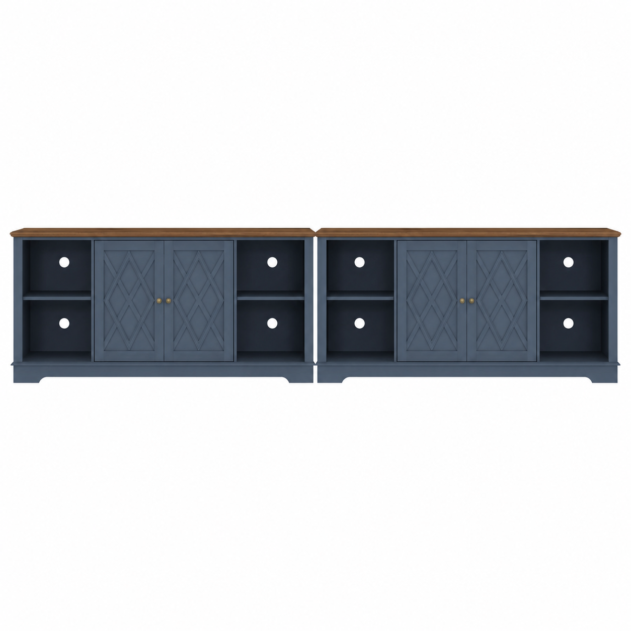 Brook Nautica Blue TV Entertainment Unit Set of 2