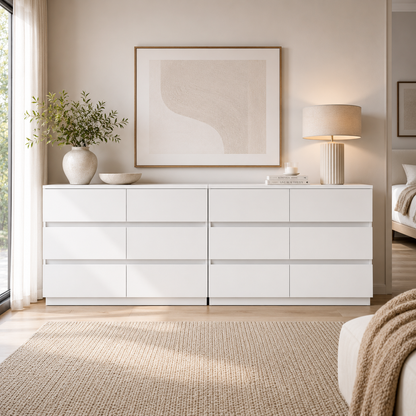 Zane White 12-Drawer Dresser | Luxe Duo Drawer Storage