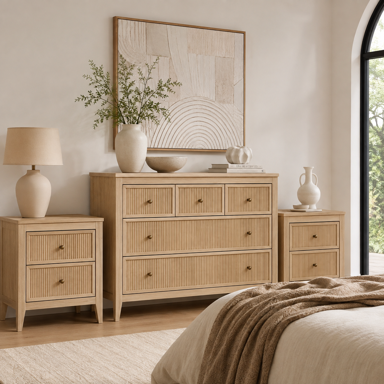 Vera Bedroom Set | Bedside Table & Dresser Bundle