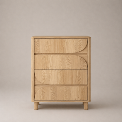Eden Arched 4-Drawer Tallboy Chest of Drawers