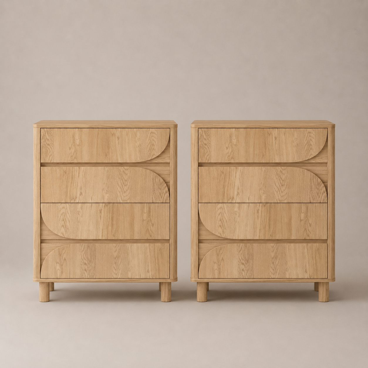 Eden 8 Drawers Dresser | Duo 4-Drawer Tallboy