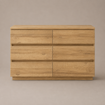 Zane 6-Drawer Dresser | Contemporary Lowboy