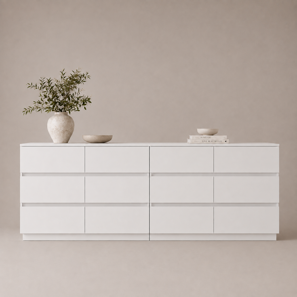 Zane White 12-Drawer Dresser | Luxe Duo Drawer Storage
