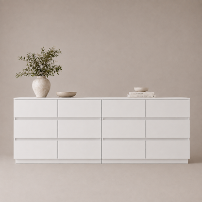 Zane White 12-Drawer Dresser | Luxe Duo Drawer Storage