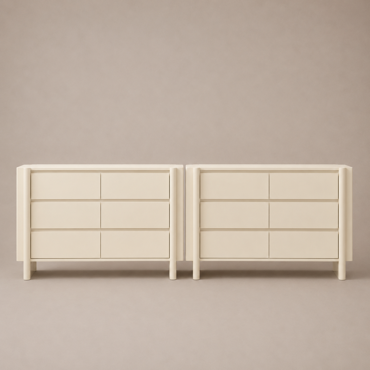 Taylor 12-Drawer Chest Set of 2 – White