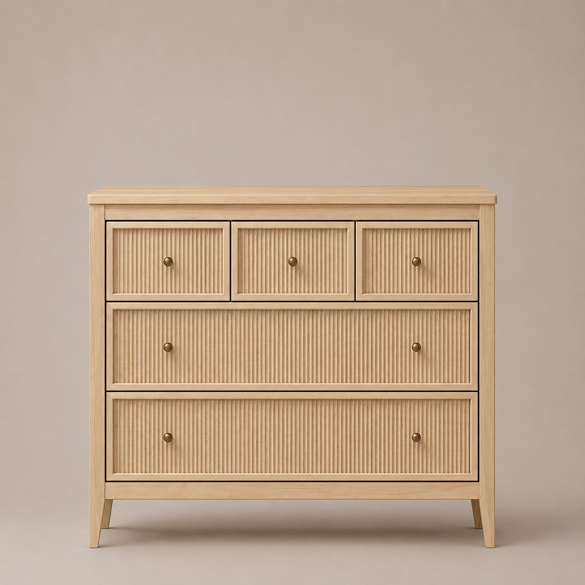 Vera Fluted 5 Drawer Dresser | Versatile Storage with Elegant Detailing