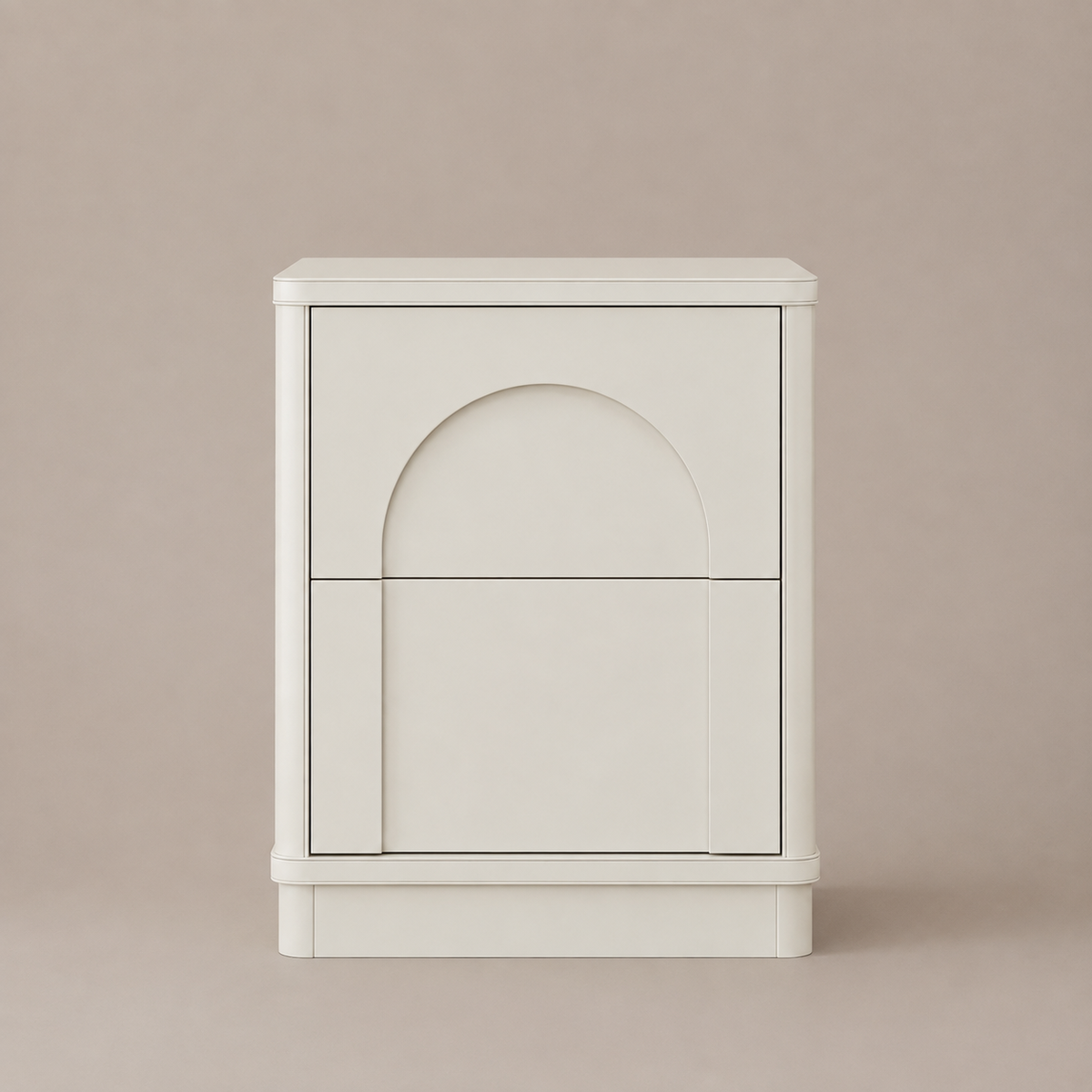 Ally 2-Drawer Bedside Table |Soft Round Corners