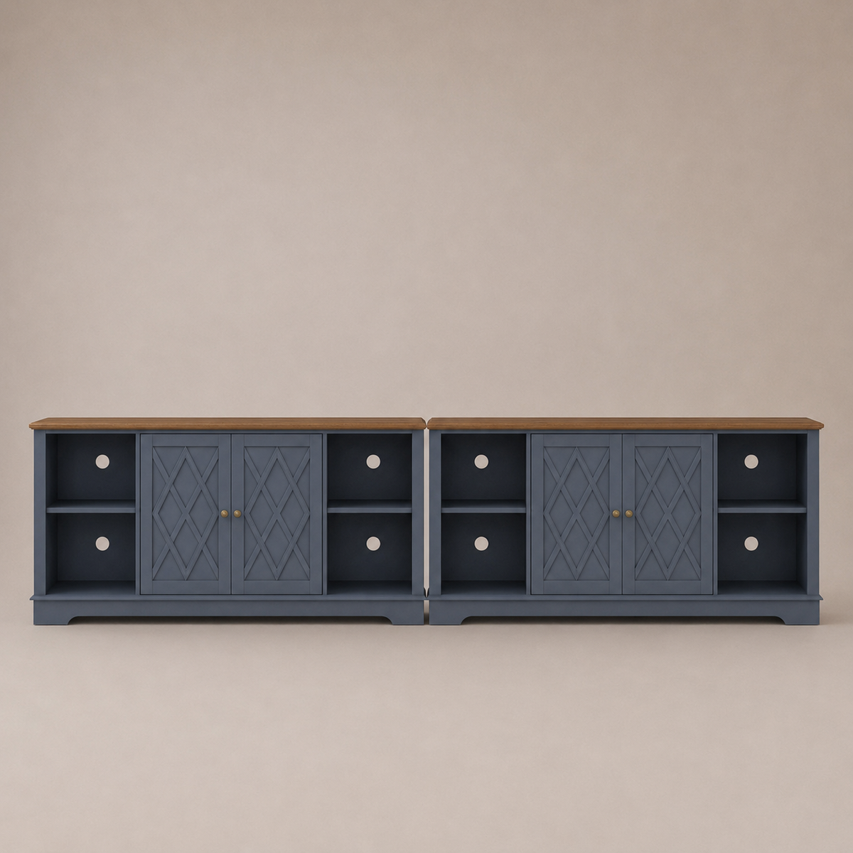 Brook Nautica Blue TV Entertainment Unit Set of 2