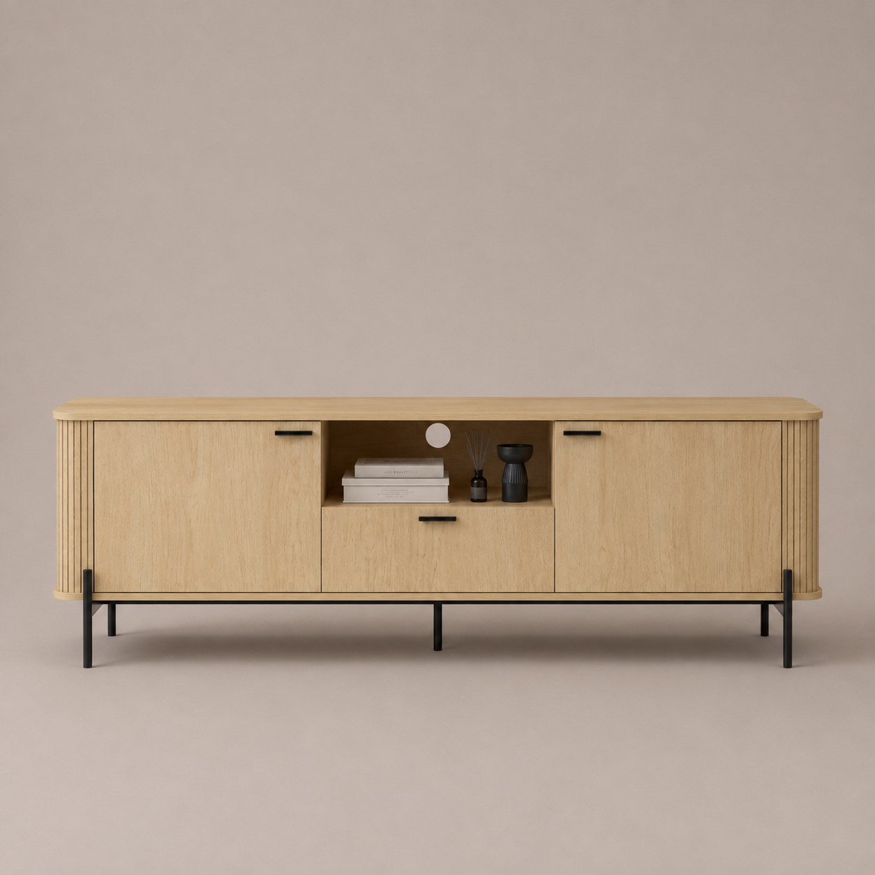 Ayla Fluted 160cm TV Entertainment Unit | Fluted TV Cabinet