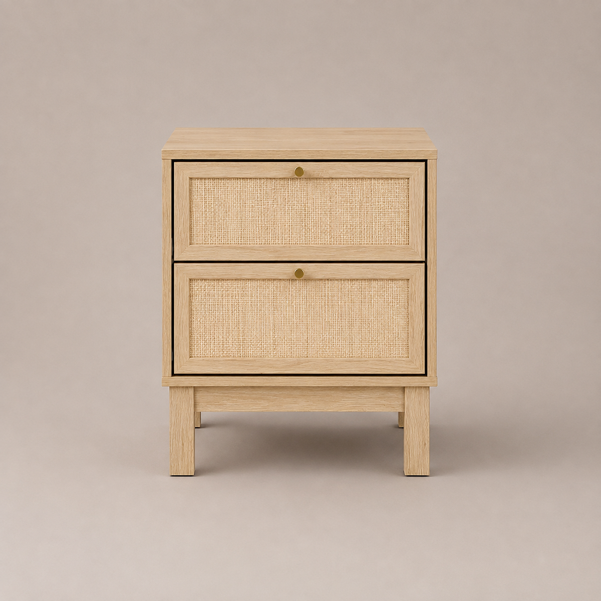 Nara Rattan 2-Drawer Bedside Table